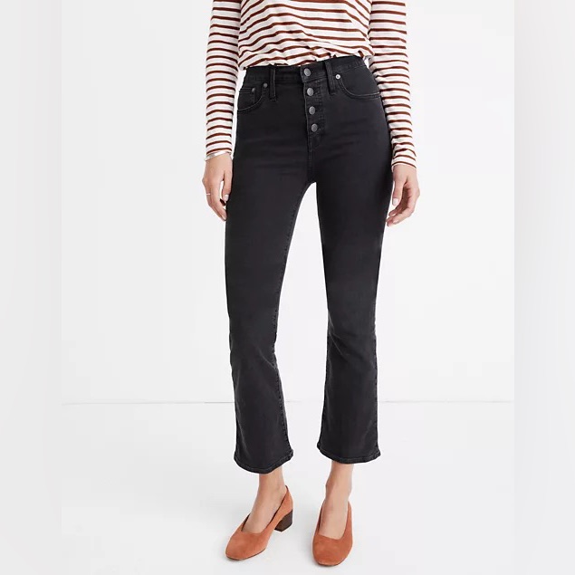 Madewell Cali Demi-Boot Jeans In Bellspring Wash: Button-Front Edition